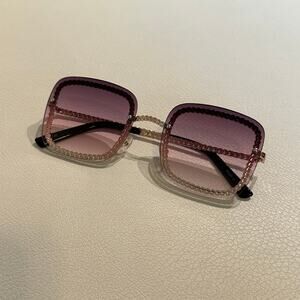 Fashion Nova Pink Ombré Square Sunglasses